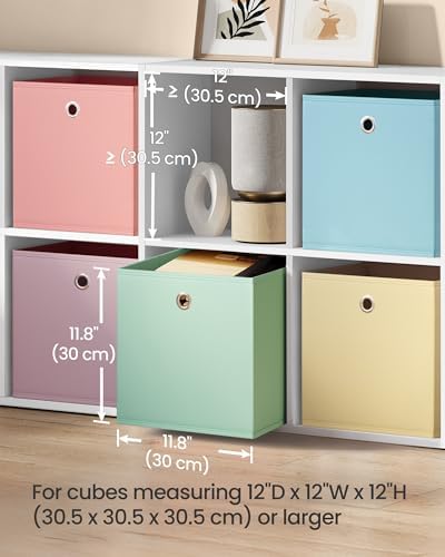 SONGMICS Storage Cubes, Set of 6 Odorless Foldable Storage Boxes - Image 3