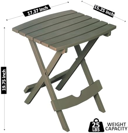 Adams Quik-Fold® Side Table - Gray - Image 3