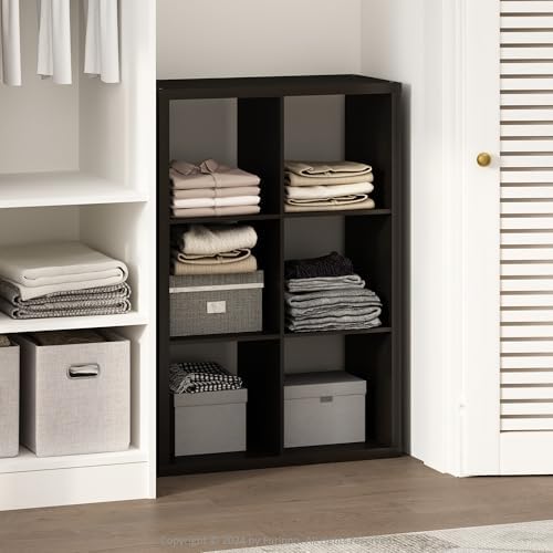 Furinno Cubic Extra Thick 6-Cube Closet Organizers and Storage, Dark Oak by Furinno-FitsYourSpaceFitsYourBudget