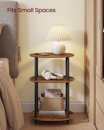 VASAGLE Side Table, Small End Table, Tall Nightstand, Steel Frame - Image 4