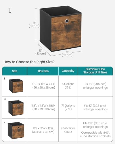 SONGMICS Storage Cubes, Set of 8, 13-Inch Foldable Closet Organizers - Image 5