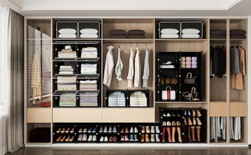 HOMIDEC Shoe Rack Organizer 48 Pair Modular Shoe Storage Cabinet for Closet - Image 4
