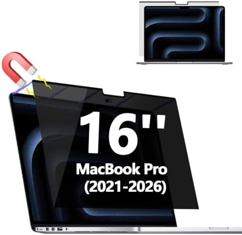 Magnetic Privacy Screen Protector for MacBook Pro 16'' (2021-2026,M1-M5) by Halloive