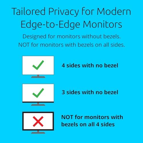 Kensington Edge-to-Edge Privacy Screen 27 inch 16:9 Privacy Filter for Desktop Monitor, Anti-Glare Blue Ray Reduction Computer Privacy Filter K55430WWA - Image 3