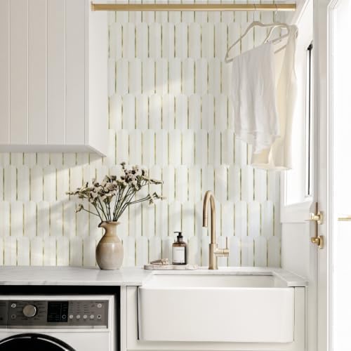 Vamos Tile Peel and Stick Backsplash Seamless Tile,Fish Scale,Glossy,10 pcs - Image 5