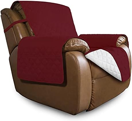 Easy-Going Reversible Couch Cover, Oversized Recliner, Christmas Red/Ivory by Easy-Going