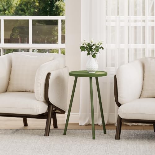 Small Couch Side Table, Drink Table, Mini Round End Table, Coffee Table, Snack Table for Small Spaces, Living Room, Bedroom, Sofa LET520LS - Image 6