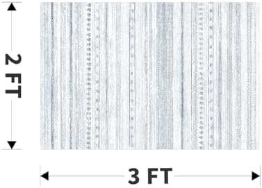 Small Area Rug-2x3 Entryway Rug Non Slip Washable Low Pile Indoor Door Mat Neutral Distressed Boho Moroccan Entrance Rugs Carpet for Bedroom Kitchen Powder Room Front Porch Bathroom, Blue - Image 2