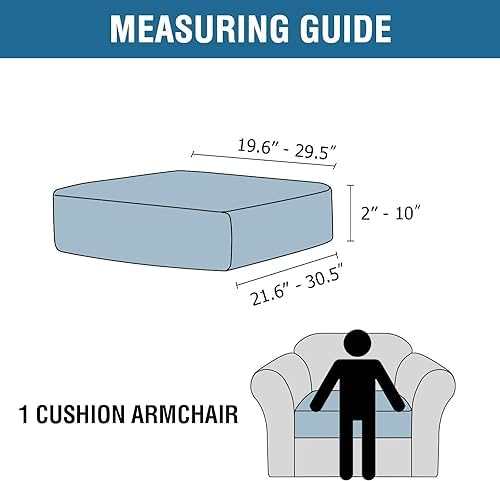 H.VERSAILTEX Velvet Stretch Couch Cushion Cover Plush Cushion Slipcover for Chair Cushion Furniture Protector Seat Cushion Sofa Cover (1 Piece Armchair Cushion Covers, Olive) - Image 2