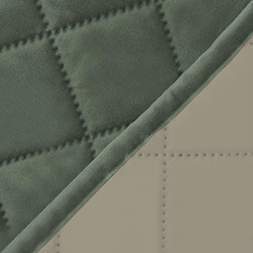 Easy-Going Reversible Couch Cover, 4 Seater Sofa, Greyish Green/Beige - Image 6