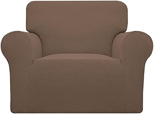 Easy-Going Stretch Oversized Chair Slipcover with Arm Washable Brown by Easy-Going