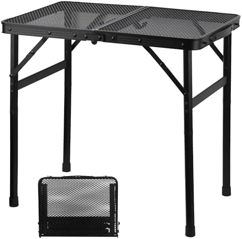 GREGIN Folding Camping Grill Table, Outdoor Metal Table. Foldable, Portable by Unknown