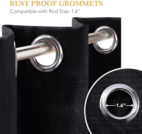 RYB HOME Blackout Thermal Insulated Curtain for Sliding Glass Door - Image 7