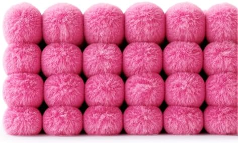 MIULEE Faux Fur Plush Decorative Throw Pillow Covers 20x20, Hot Pink - Image 3