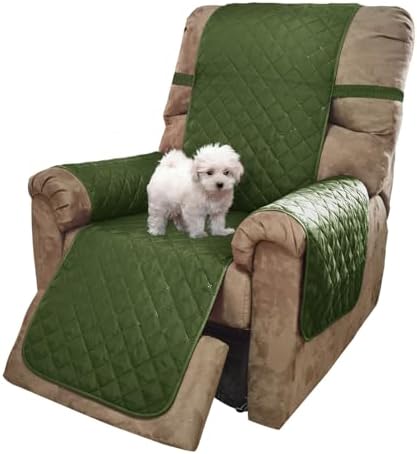 U-NICE HOME Reversible 23''Recliner Small Chair Cover, Huntergreen/Sage by U-NICEHOME