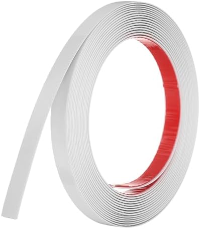 uxcell Beige Peel and Stick Molding Trim, 0.6 Inch x 19.7 ft Self-Adhesive Mirror Tape, Flexible PVC Border Strip for Wall Decoration Tile Edge Ceiling Floor Frame Furniture Decoration by uxcell