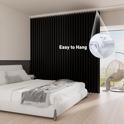 Ceiling Mount Room Divider Curtains,Track Sets for Room Separation,Black - Image 4