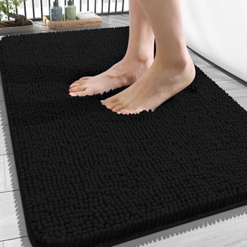 OLANLY Bathroom Rugs 34x21, Extra Soft Absorbent Chenille Bath Rugs by OLANLY
