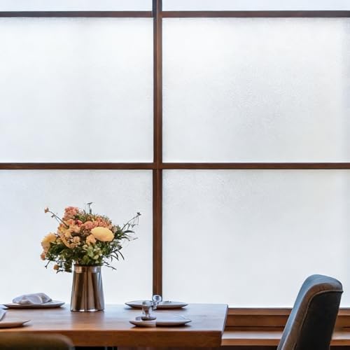Window Privacy Film, Ripple Decorative Static Cling Glass Sticker No Glue Removable Window Tint with Installation Tools, Anti-UV Front Door Glass Covering for Home, 23.6" x 157.4" - Image 7