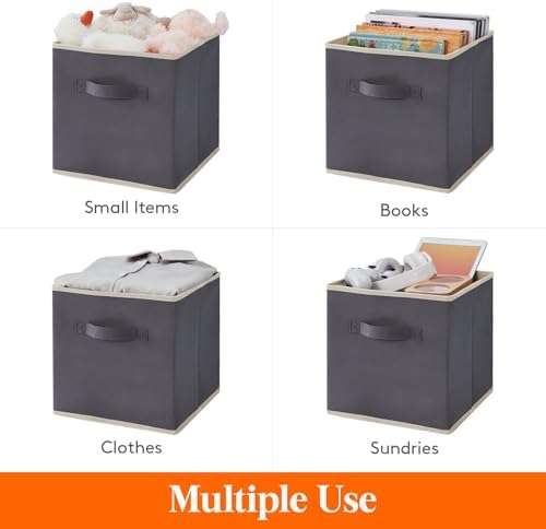 Lifewit Storage Cubes, 11 Inch Organizer Bins, 18L Gray, 16 Packs - Image 5