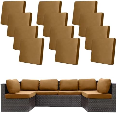 12 Pcs Outdoor Cushion Covers, Patio Sofa Cushion Covers Replacement by BIETYONE