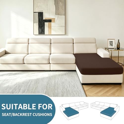 XINEAGE Stretch Chaise Cover for L Shaped Sofa Individual Sofa Slipcovers - Image 2