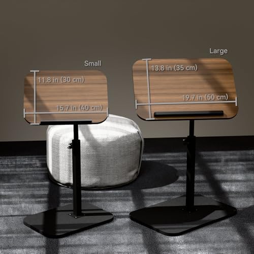 Foldable End Table,17"-31" Adjustable Height,Swivel and Turnable Desktop,TV Tray,Side Table for Small Spaces,Black Walnut (Black Walnut, 15.7" x 11.8") - Image 2