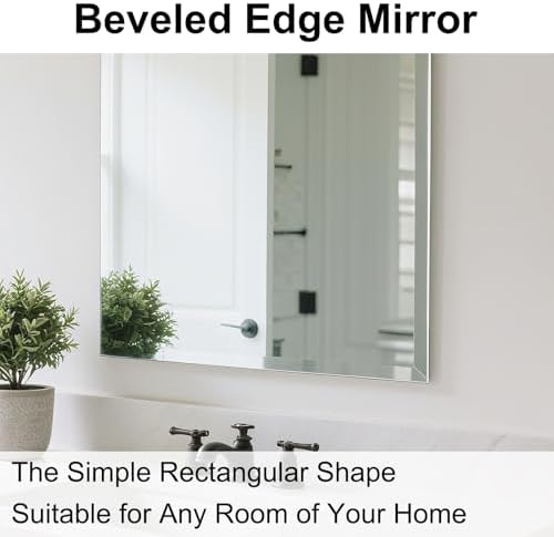 Frameless Full Length Mirror for Wall, 48x14 Inch Bathroom Vanity Mirror - Image 5