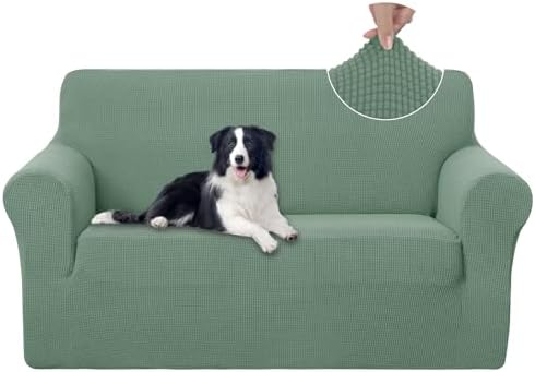 U-NICE HOME Loveseat Cover Stretch Couch Cover Sofa Slipcover, Cyan by U-NICEHOME