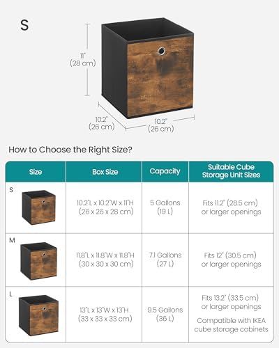 SONGMICS Storage Cubes, Set of 8, 11-Inch Foldable Closet Organizers - Image 5
