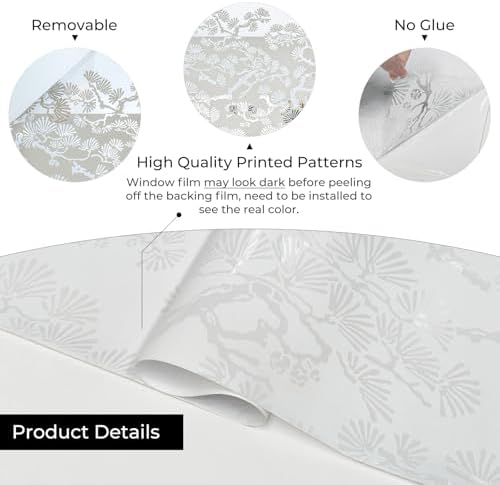ADD.HERES Stained Glass Window Film, Window Film Decorative, 17.5 x 78.7 in - Image 6
