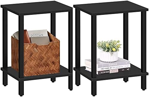 TUTOTAK End Table, Set of 2, Side Table, Nightstand, 2-Tier Storage Shelf by ChoosetutotakFurnitureBuildYourCozyHome