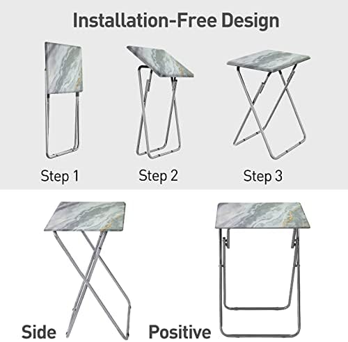 Garden 4 you Portable Folding TV Tray Dinner Snack Trays Table Portable Foldable Table Small Sofa Bedside Tables with Light Weight, 15 x 18.9 x 26 in(Smoky Grey,1PC) - Image 4