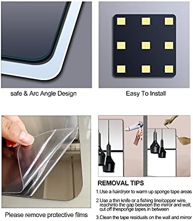 Unbreakable Full Length Wall Mirror, Over The Door Mirror, Thick 1/8", 64"x16", 4 PCS 16"x16", Made of Shatterproof Plexiglass Acrylic, Long Mirrors for Bedroom, Workout for Home Gym Body Mirrors - Image 4