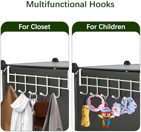 Whitmor 16 Cube Closet Organizers and Storage, Stackable Plastic Closet Shelves with Hooks & Mallet, DIY Clothes Organizer, Cube Bookshelf, Portable Storage Organizer for Bedroom, Home, Office, Black - Image 5