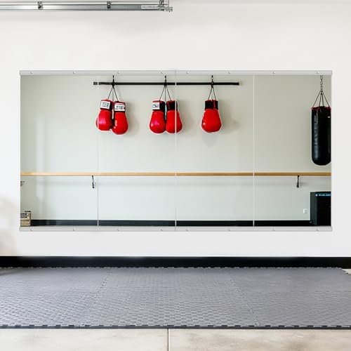 Home Gym Mirror for Wall, 48" x 24" x 2PCS Frameless Full Length Mirror - Image 4