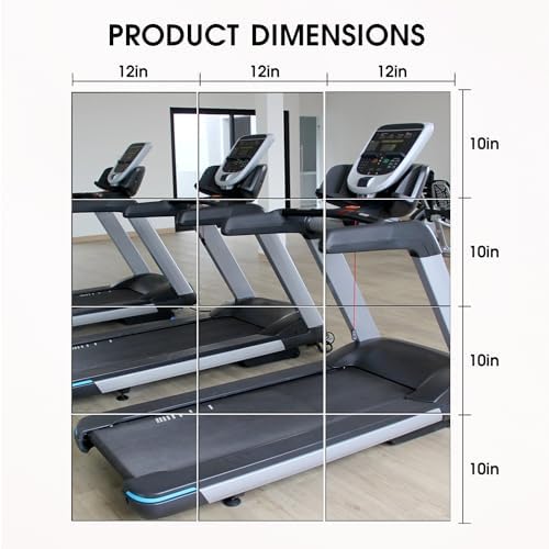 VASUHOME Glass Full Length Wall Mirror Tiles - [12 x10 Inch - 12PCS] HD Gym Mirrors for Home Gym, Full Body Long Mirror for Bedroom, Living Room, Door, Closet - Image 7