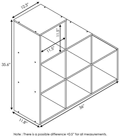 Furinno Pelli 3-2-1 Cubic Storage Cabinet, Espresso - Image 2