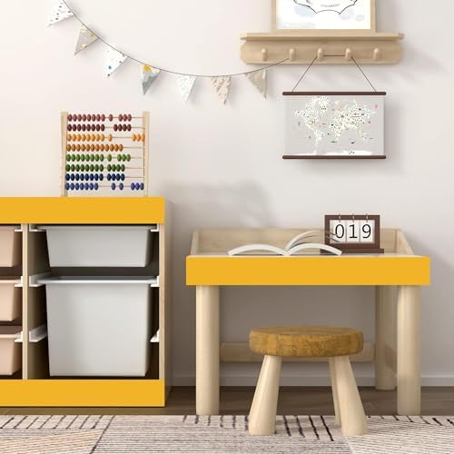 YENHOME Yellow Wallpaper Border Peel and Stick Mirror Frame Border Removable Waterproof Wallpaper Trim for Bathroom Kids Bedroom Bulletin Board Yellow Sticker for Bulletin Board Decoration 3"X236" - Image 4