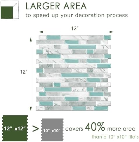 STICKGOO Peel and Stick Wall Tile Self-Adhesive Backsplash Thicker Design - Image 5