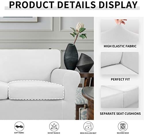 Easy-Going Stretch Oversized Loveseat Couch Cover for 2 Cushion Washable - Image 6