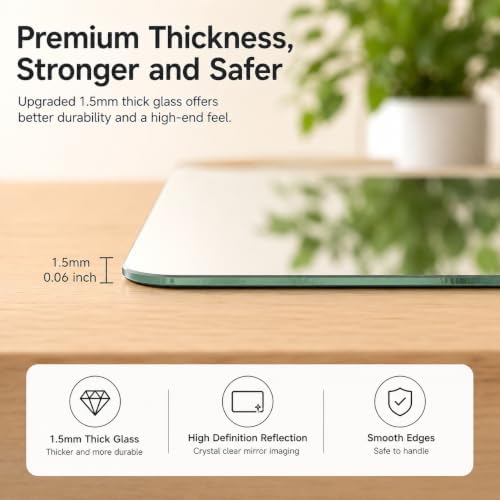 Homease Frameless Square Mirror Tiles Set of 12, 9.84 x 9.84 Inch Glass Mirror Tray Candle Plate, Wall Mounted Mirrors for Wedding Centerpieces, Table Decor, Party Supplies and DIY Craft Projects - Image 6