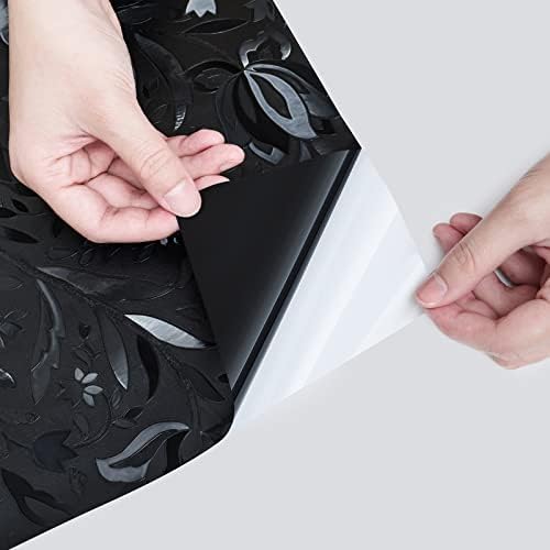 Niviy Total Blackout Window Film, Black Window Cover for Glass, 100% Light Blackout Windows Cover Room Darkening Removable Black Out Window Tint for Home(17.7 x 78.7 inches) - Image 3