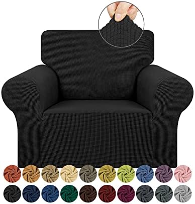 KEKUOU Stretch Chair Sofa Slipcover, Single Couch Cover,Black by KEKUOU