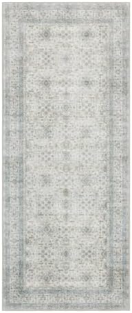 ReaLife Rugs Machine Washable Area Rug Runner - Living Room Bedroom Bathroom Kitchen Entryway Office - Padded Low Pile Stain Resistant Premium - Boho Farmhouse Vintage - BEV - Green 2'6" x 8' - Image 3