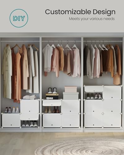 SONGMICS Shoe Rack, 8-Tier with Doors, 32-Pair Storage Cabinet - Image 5