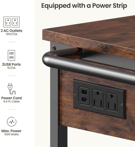 Rolling Kitchen Island with Storage, 3 Tier Kitchen Island Cart with Wheels,Wood Large Worktop, Storage Shelves, Lockable Casters, Power Outlet, Push Handle for Kitchen Dining Room - Image 4