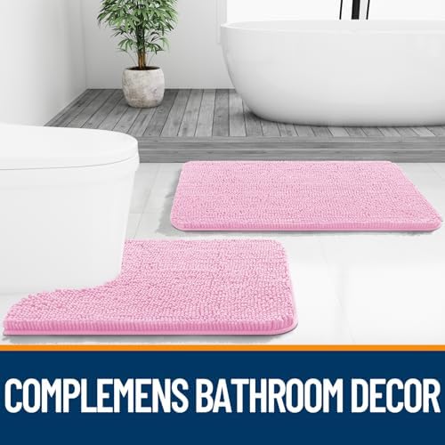 OLANLY Bathroom Runner Rugs 59x24, Extra Soft Absorbent Chenille Bath Rugs - Image 7