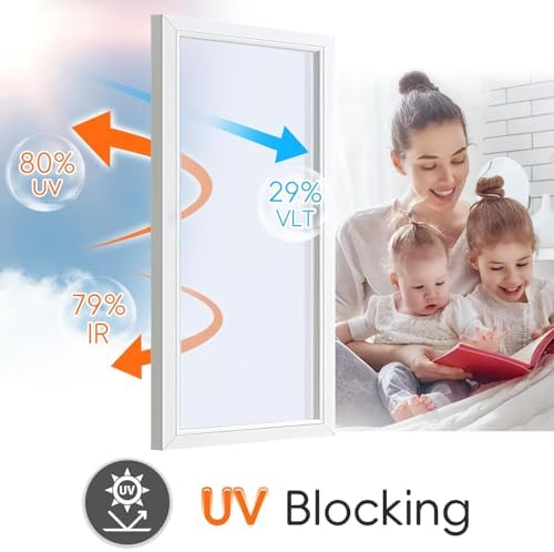 Qualsen One Way Window Film Privacy See Out Not in, 35.4'' x 78.7'' - Image 3