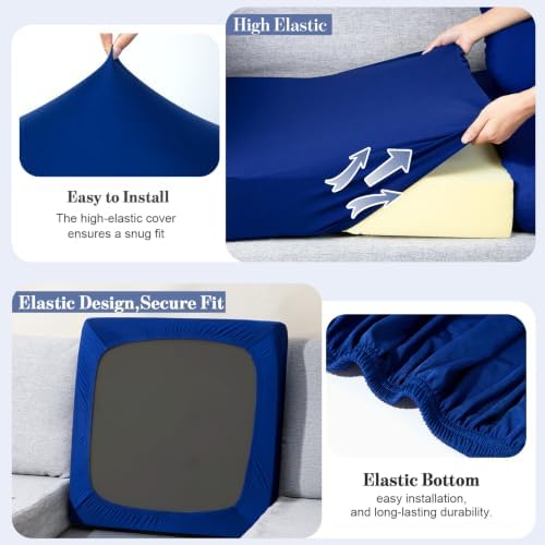 12Pcs Patio Cushion Covers Stretch Outdoor Furniture Protector Slipcovers - Image 4